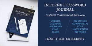 Internet Password Journal logbook