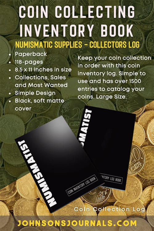coin collection inventory book for numismatist