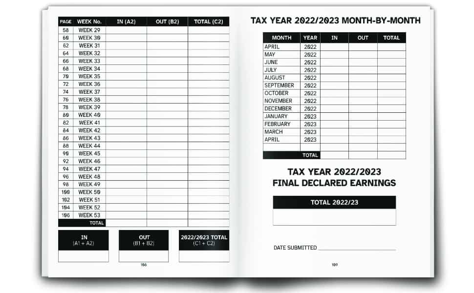 Tax Year DIARY Log Book
