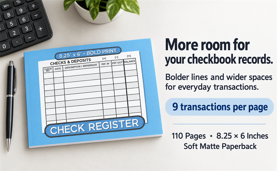Personal Checkbook Log 