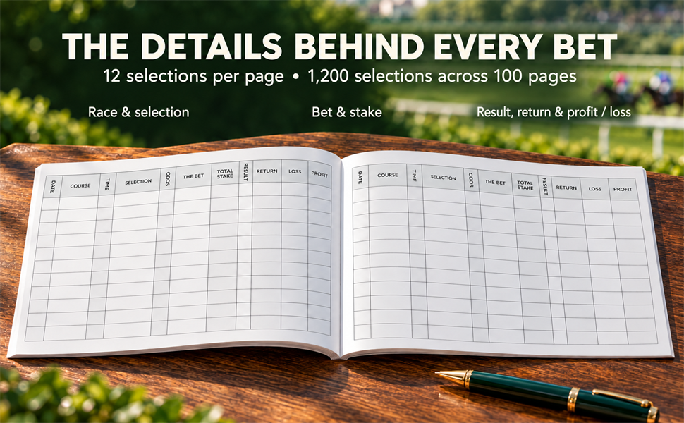 Horse Racing Bet Tracker in Compact Design